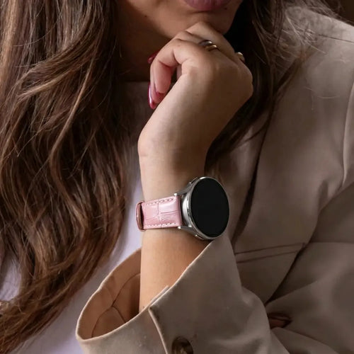 Polar Unite leather crocodile grain band (roze)