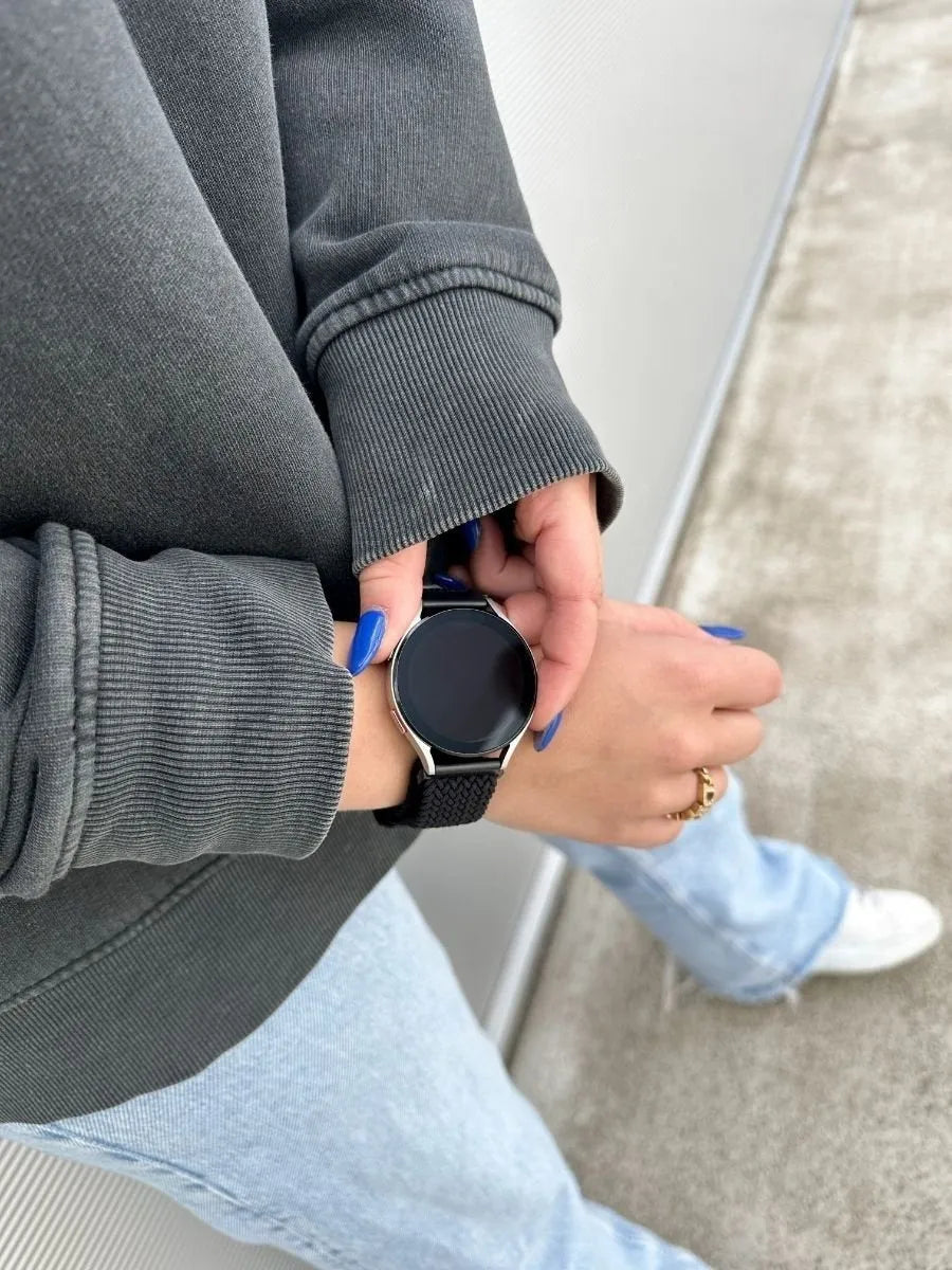 Suunto 9 Peak Pro verstelbaar geweven bandje (zwart)