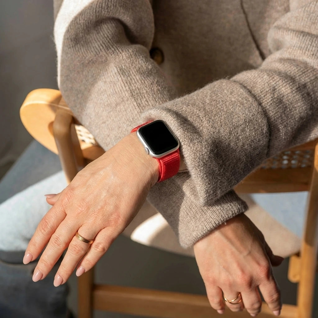 Bandz Apple Watch Ultra nylon band 'Classic' (rood)