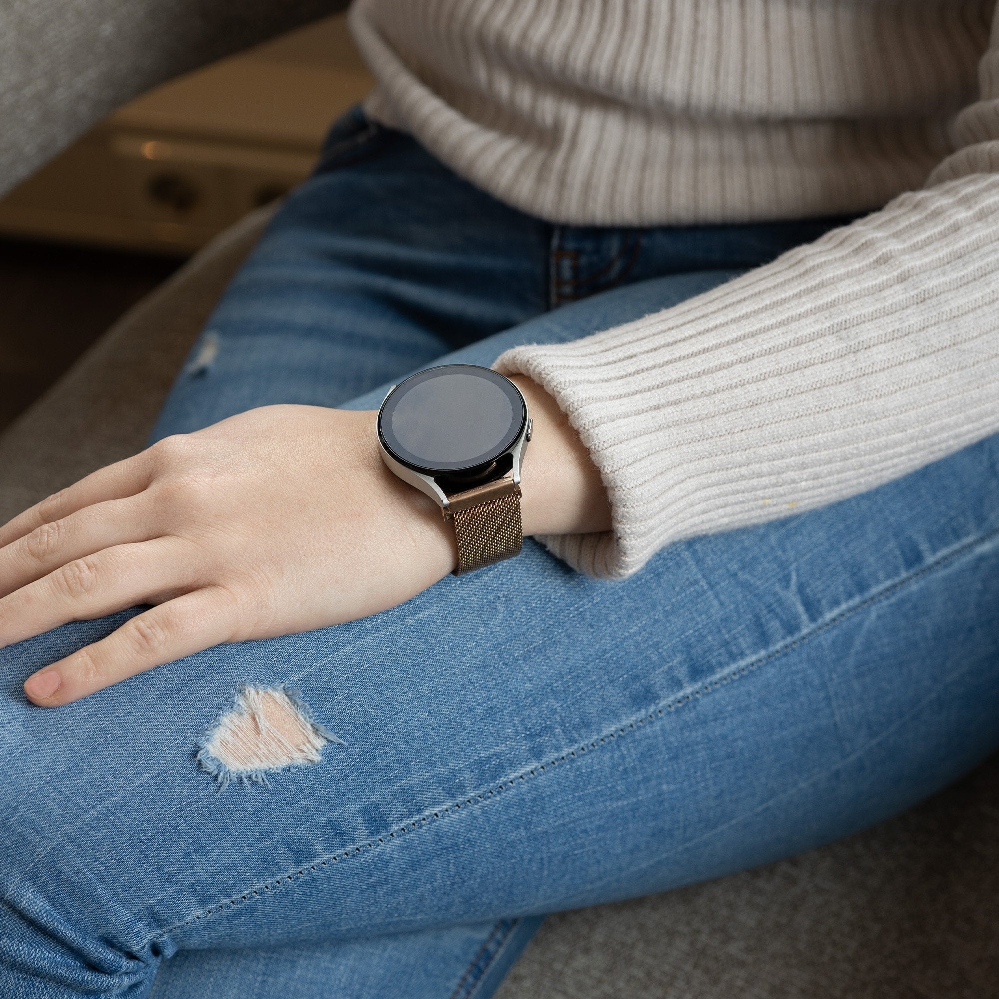 Garmin Vivomove Sport Milanese band (roségoud)
