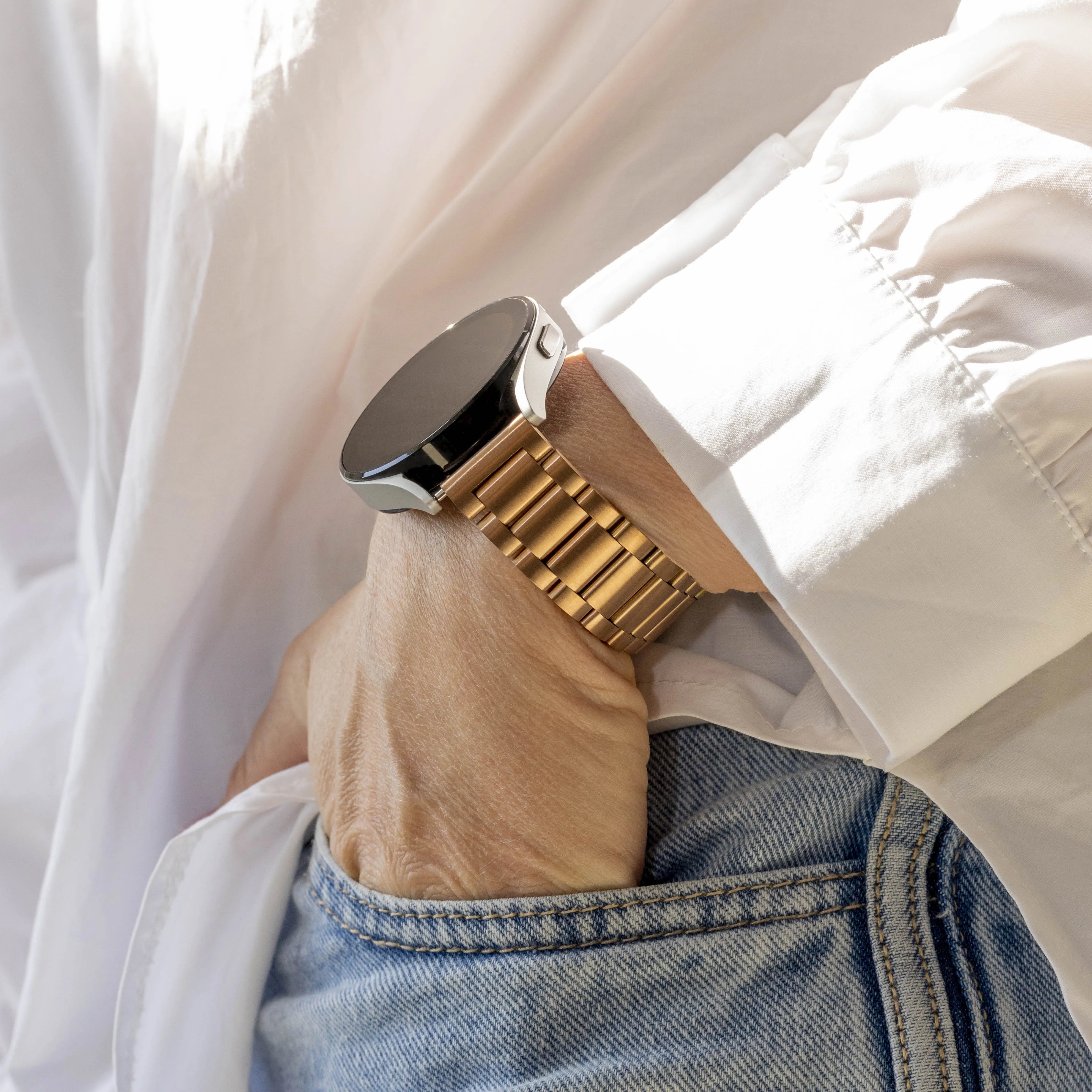 OnePlus Watch 3 - 43mm stalen band (rosé goud)