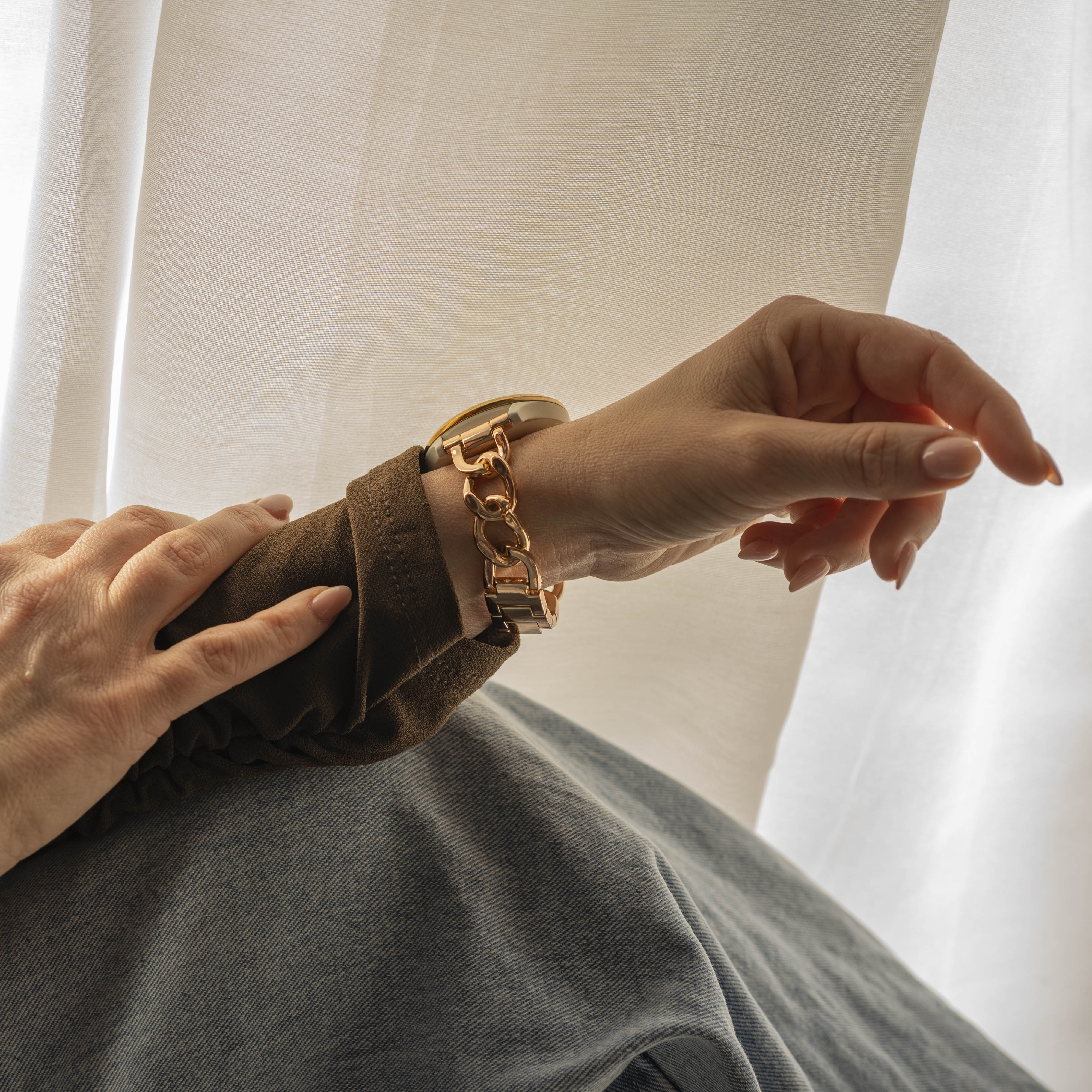 Xiaomi Amazfit GTS steel chain band (rosé goud)