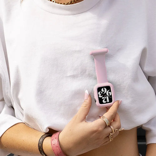 Silicone Nurse Fob, pink, lifestyle photo