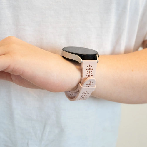 Patterned Silicone Strap, pink, lifestyle photo