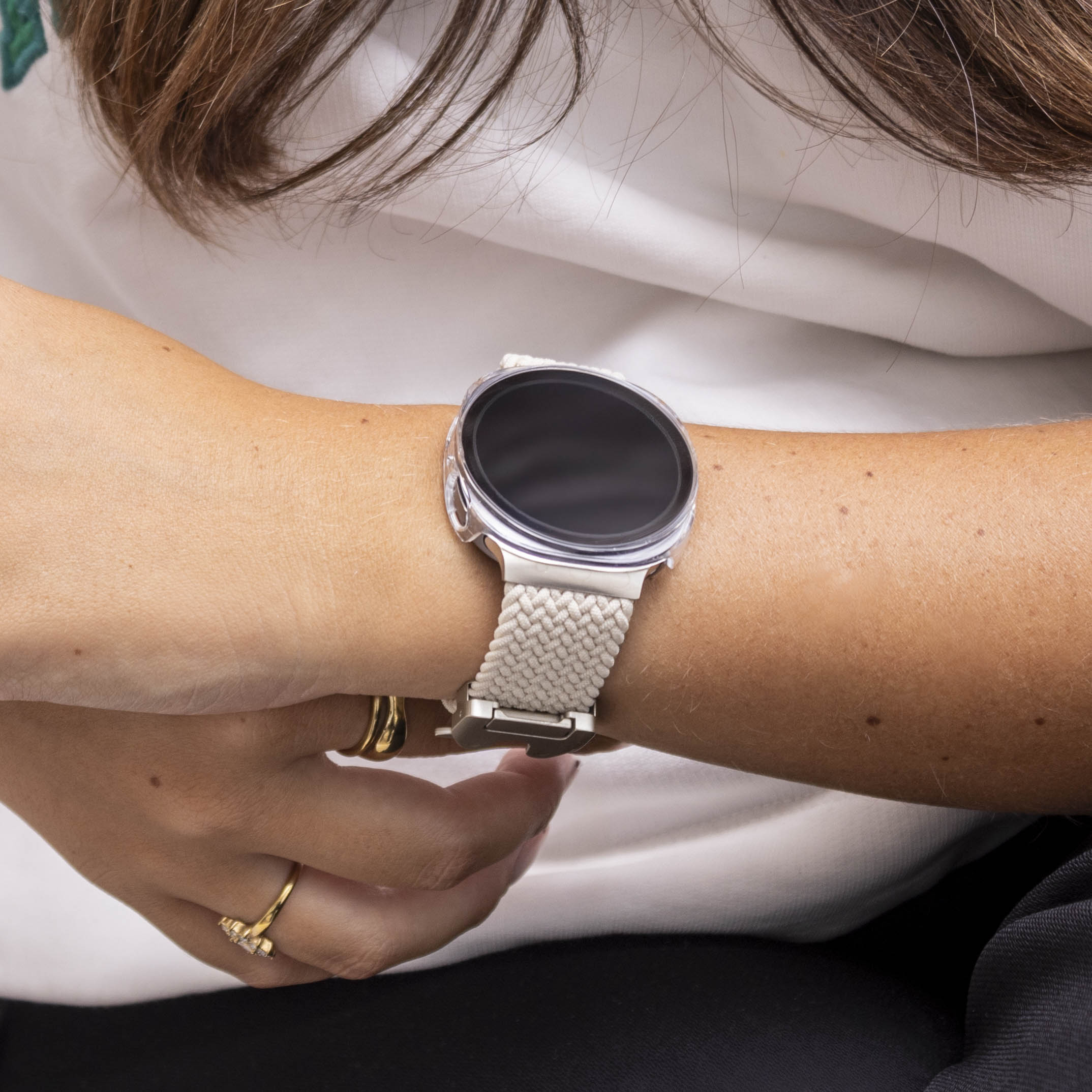 Samsung Galaxy Watch 8 - 44mm hard case met glas (transparant)