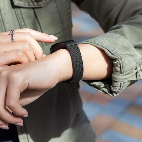 Fitbit Charge 3 Milanese band (zwart)