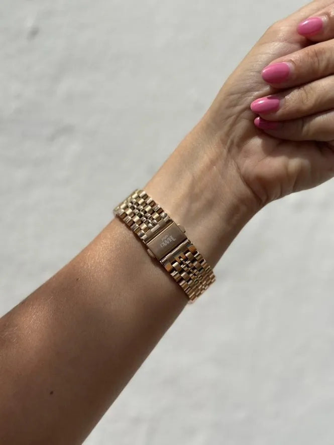 xoxo Wildhearts Fossil Gen 5e 44mm stalen bandje (rosé goud)