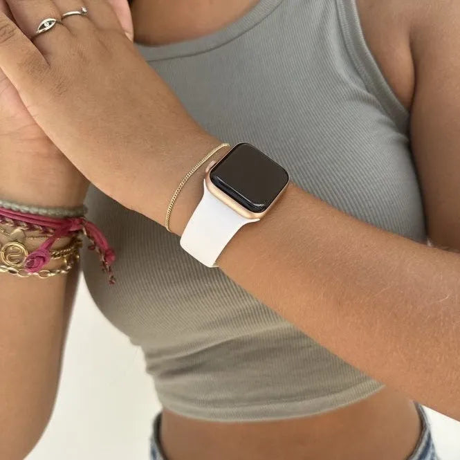 xoxo Wildhearts Apple Watch siliconen bandje (wit)