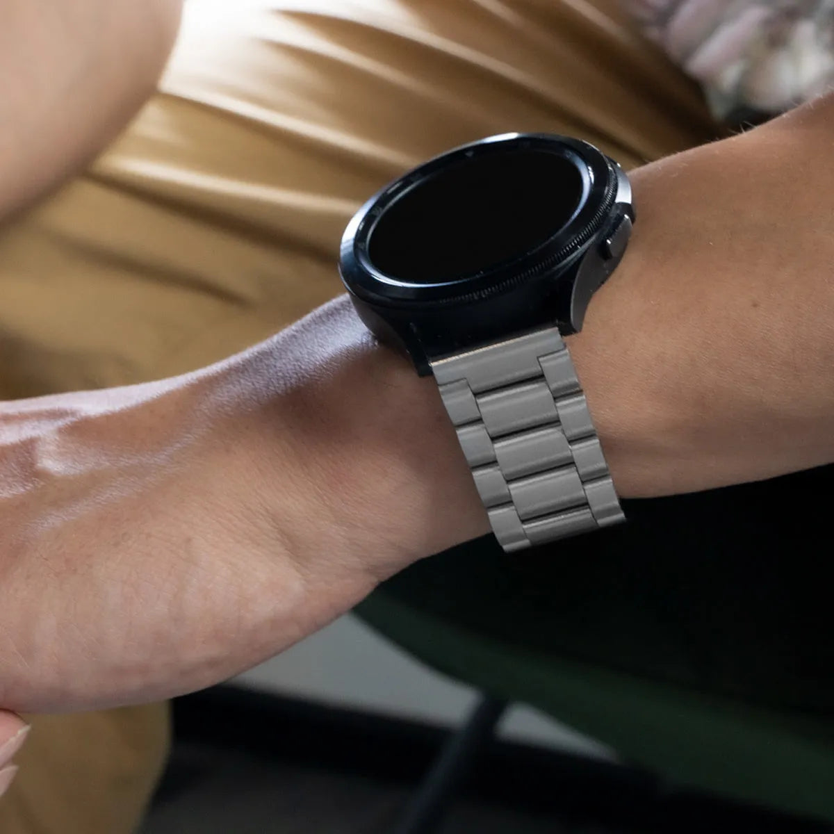 Amazfit Active 2 stalen band (zilver)