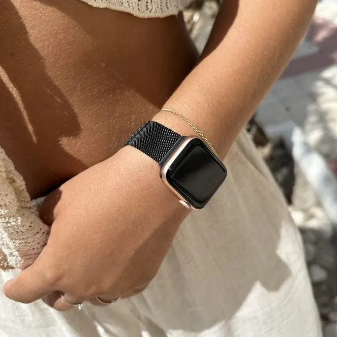 xoxo Wildhearts Apple Watch Milanese band (zwart)