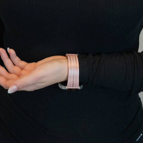Bandz Amazfit Active 2 verstelbare stalen band (roze)