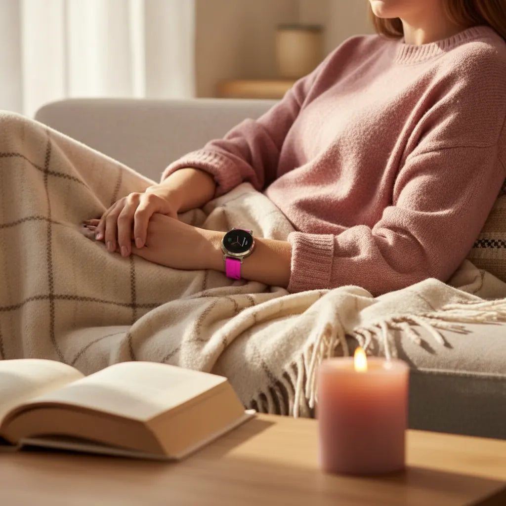 Pebble Round 2 - 14mm siliconen bandje (paars/roze)