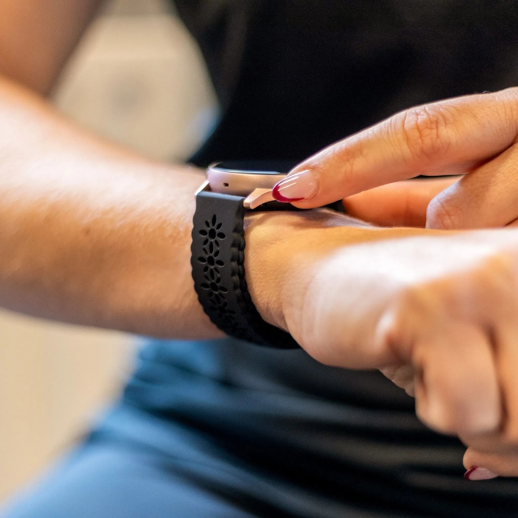 Xiaomi Amazfit GTS siliconen bandje met patroon (zwart)