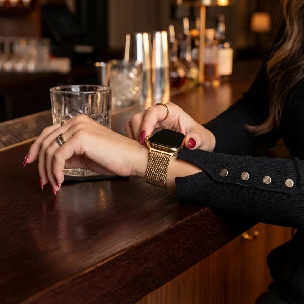 Apple Watch Milanees bandje (rosé goud)