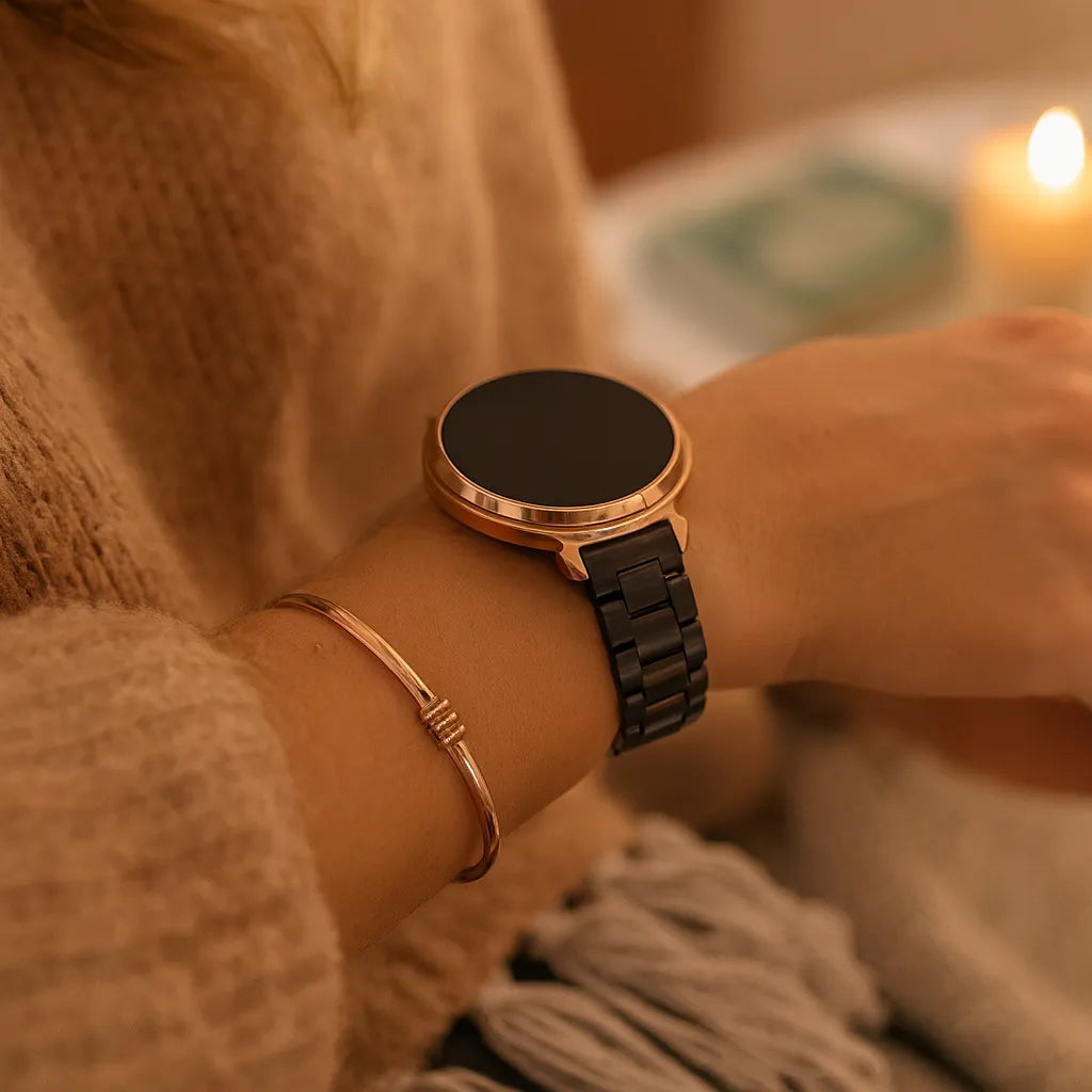 Bandz Garmin Lily 2 stalen band 'Classic' (zwart)