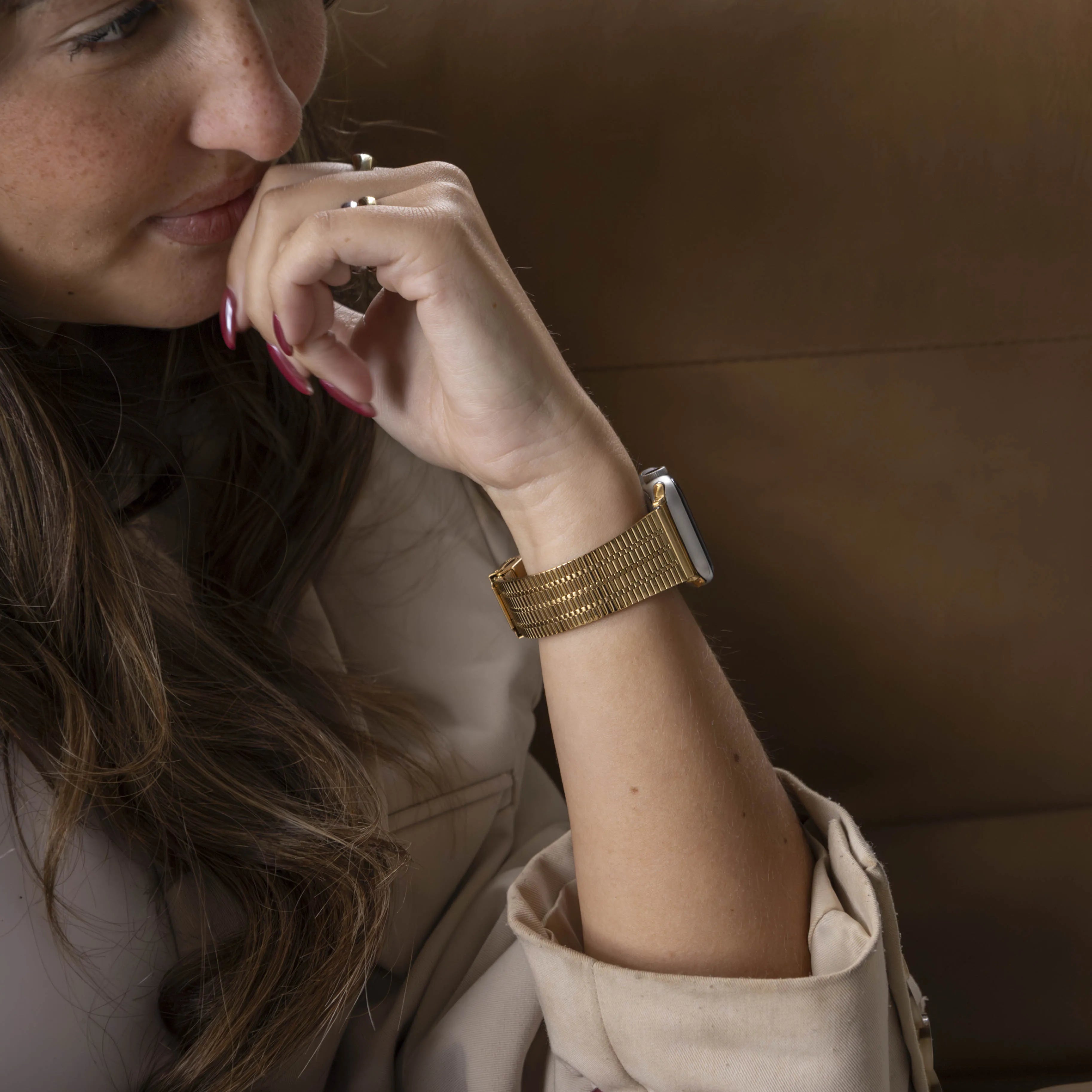 Apple Watch roestvrij stalen band (goud)