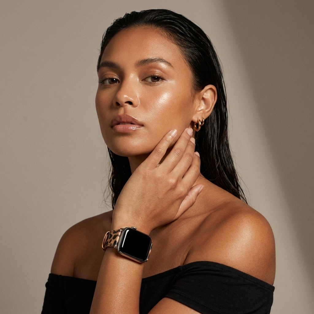 xoxo Wildhearts Apple Watch leren bandje (Leopard)