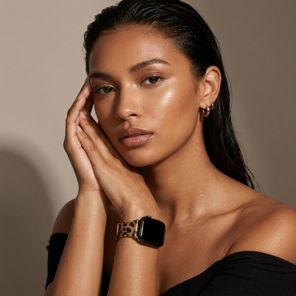 xoxo Wildhearts Apple Watch leren bandje (Leopard)