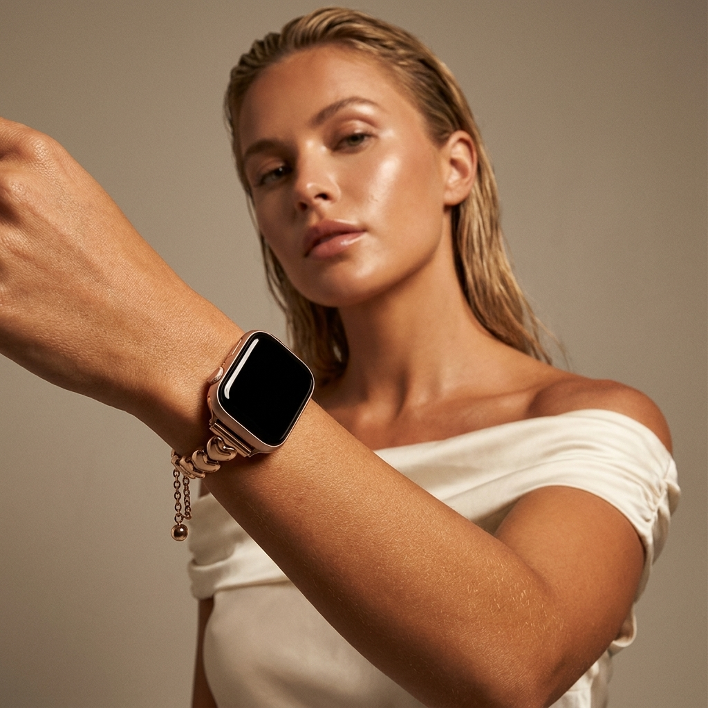 xoxo Wildhearts Apple Watch stalen bandje 'hearts' (roségoud)