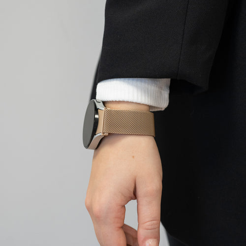 Bandz Samsung Galaxy Watch 4 Classic 42mm Milanese loop band (roségoud)