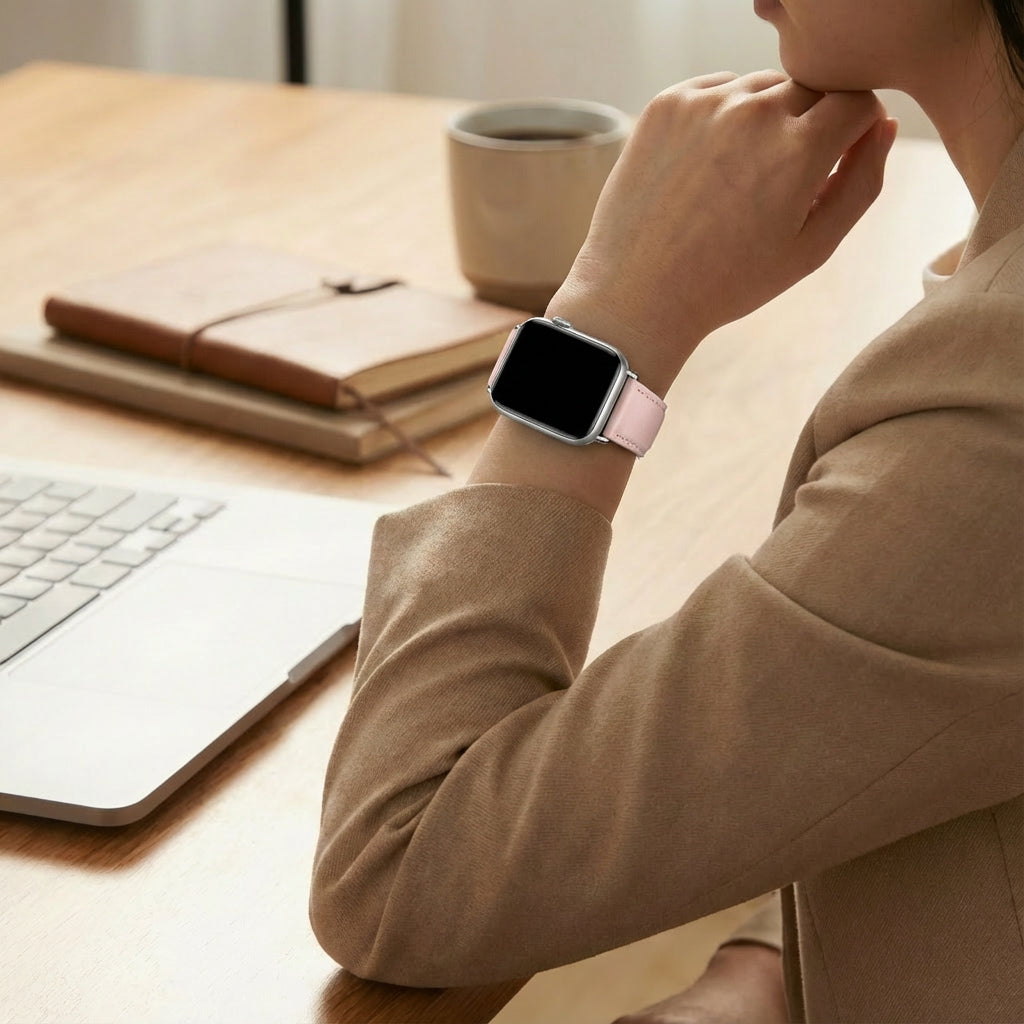 Redmi Watch 4 leren bandje (roze)