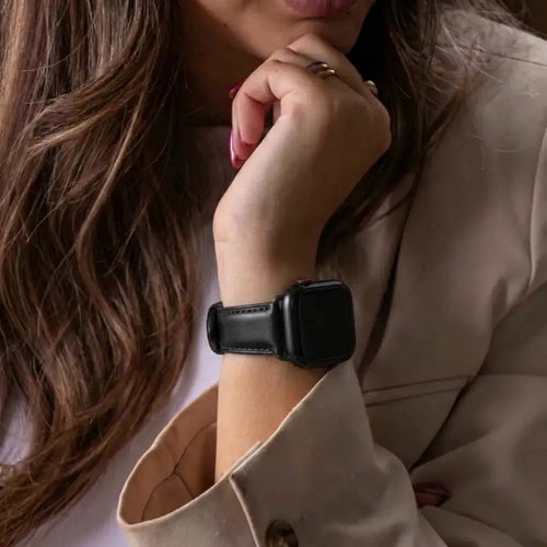 Apple Watch Ultra Leather Strap (Black)