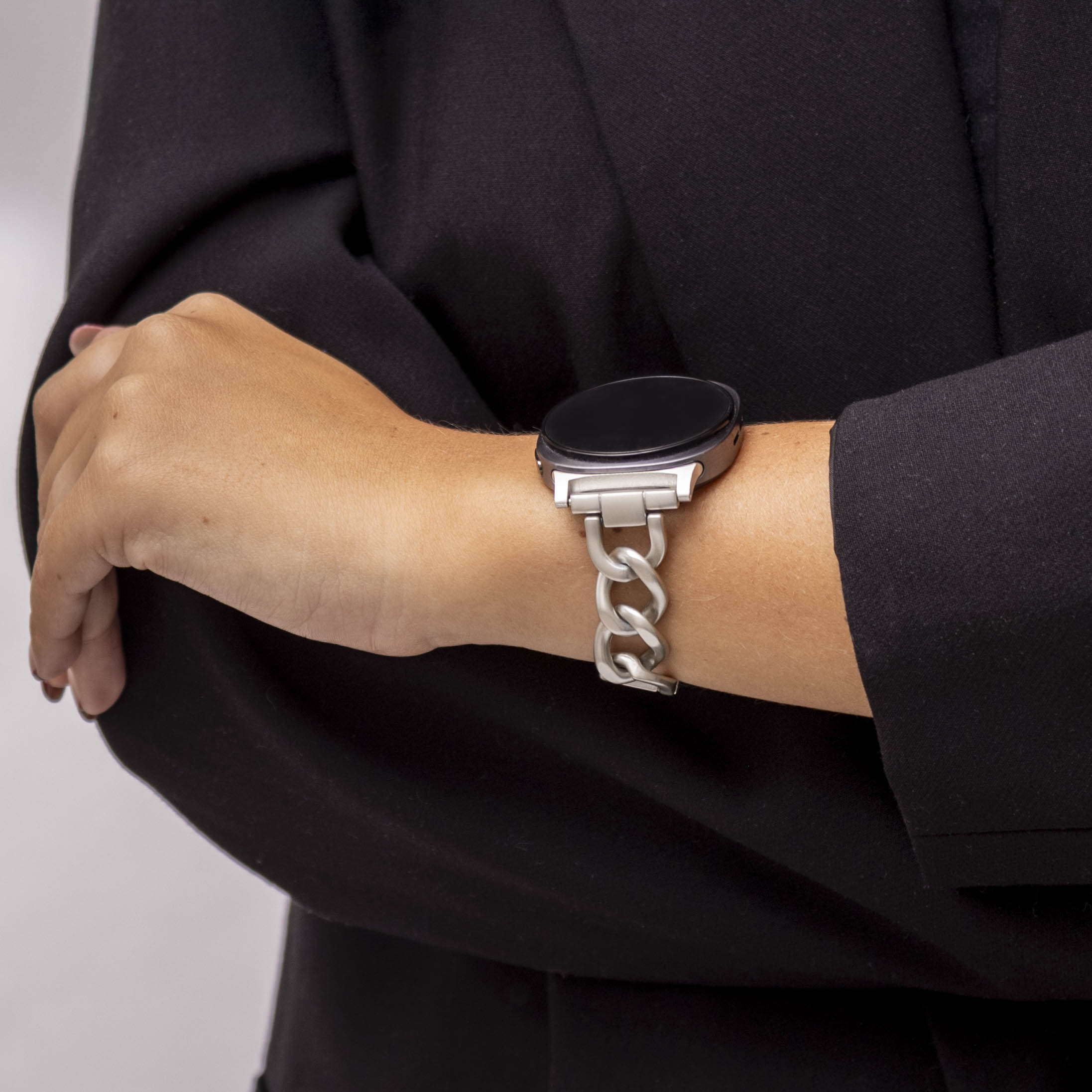 Samsung Galaxy Watch 8 - 44mm steel chain band (sterrenlicht)