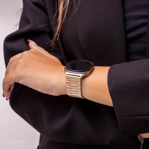 Bandz Samsung Galaxy Watch 8 - 40mm stalen band 'Classic' (retro goud)