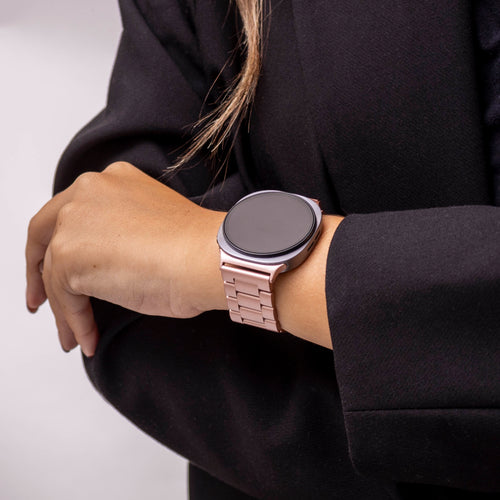 Bandz Samsung Galaxy Watch 9 - 44mm Steel Strap 'Classic' (Pink)