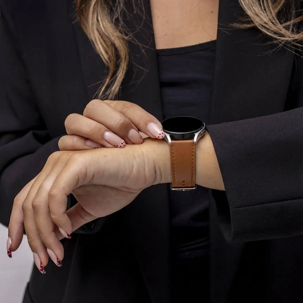 Withings ScanWatch Nova Modern Leather Strap (Brown)