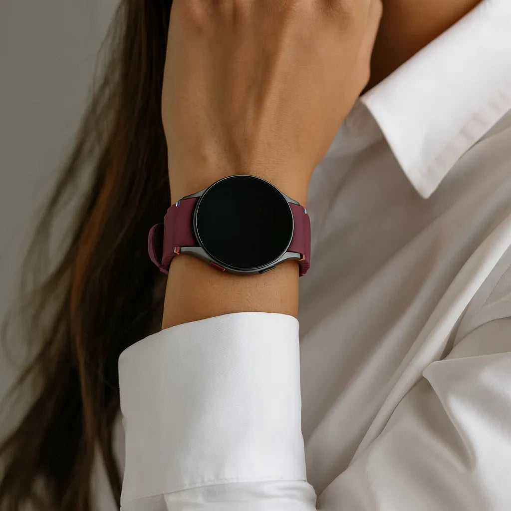 Samsung Galaxy Watch 5 40mm Wave bandje (wijnrood)