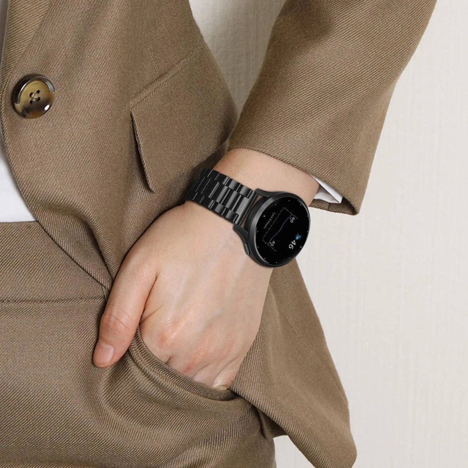 Polar Vantage M stalen band (zwart)