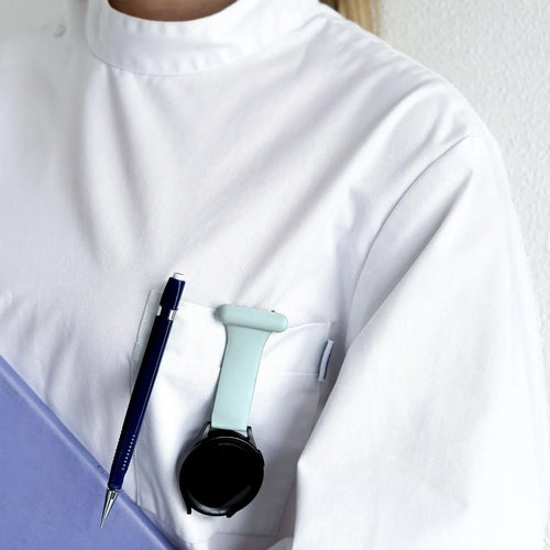 Silicone Nurse Fob, light green, lifestyle photo