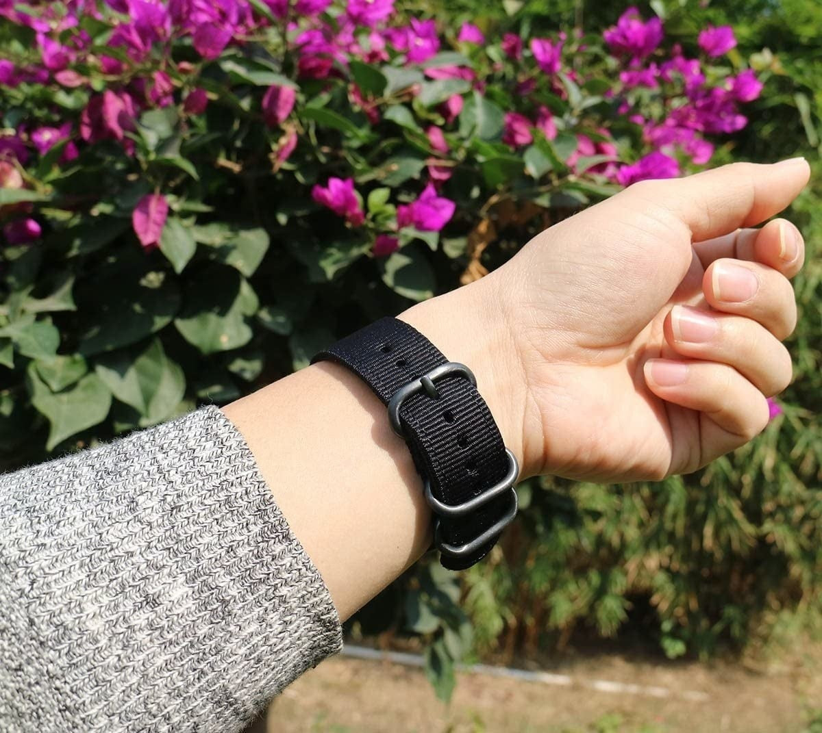 Nylon Buckle Strap, black, lifestyle photo
