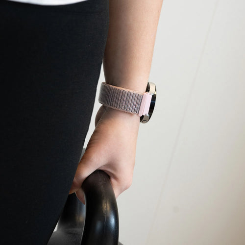 Bandz Amazfit Bip 3 nylon loop band (roze)