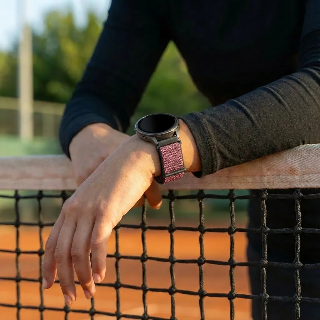 Bandz Garmin Forerunner 265s nylon loop band (true berry)