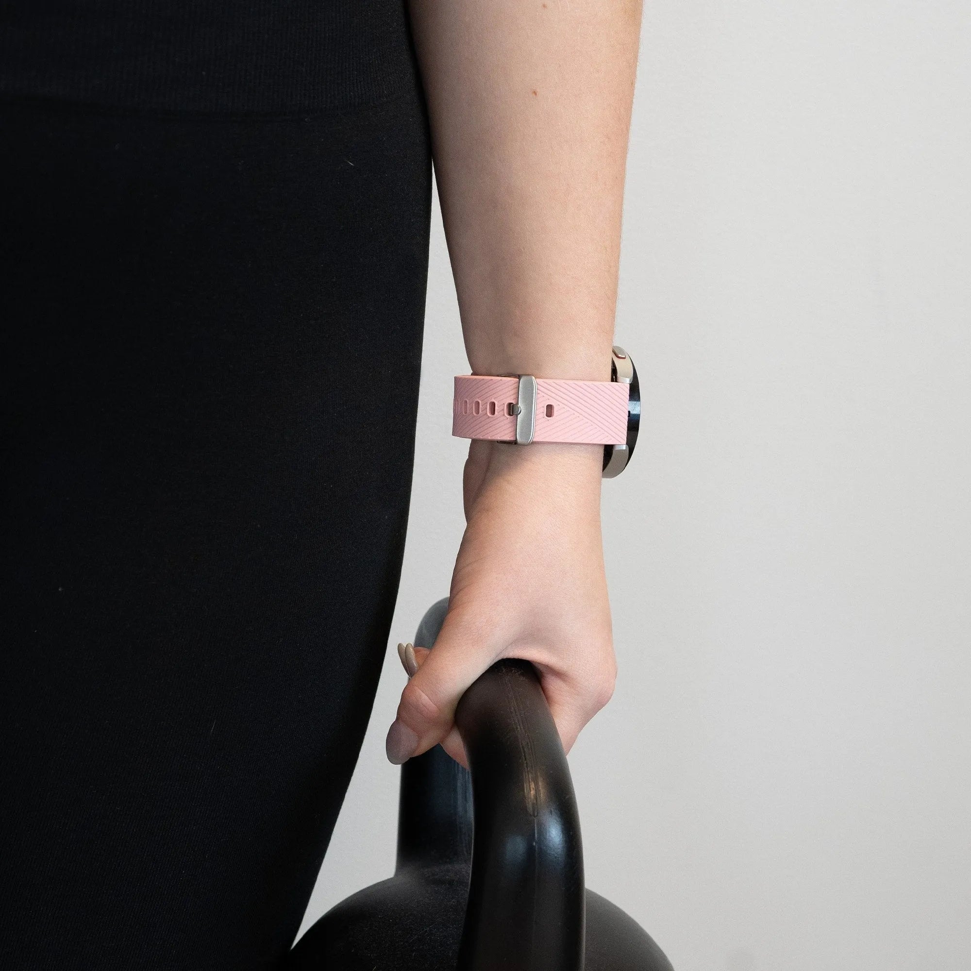 Bandz Amazfit Bip 3 siliconen band 'Deluxe' (roze)