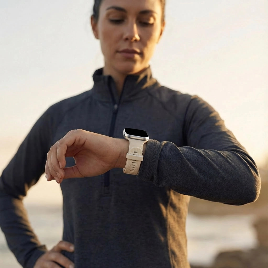 Bandz Apple Watch siliconen band 'Outdoor' (sterrenlicht)