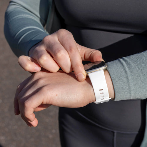 Fitbit Versa 3 siliconen classic bandje (wit)