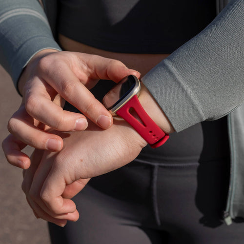 Fitbit Versa 3 luxe siliconen bandje (rosé-rood)