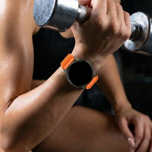 Bandz Garmin Venu 2 Plus nylon band 'Wave' (oranje)