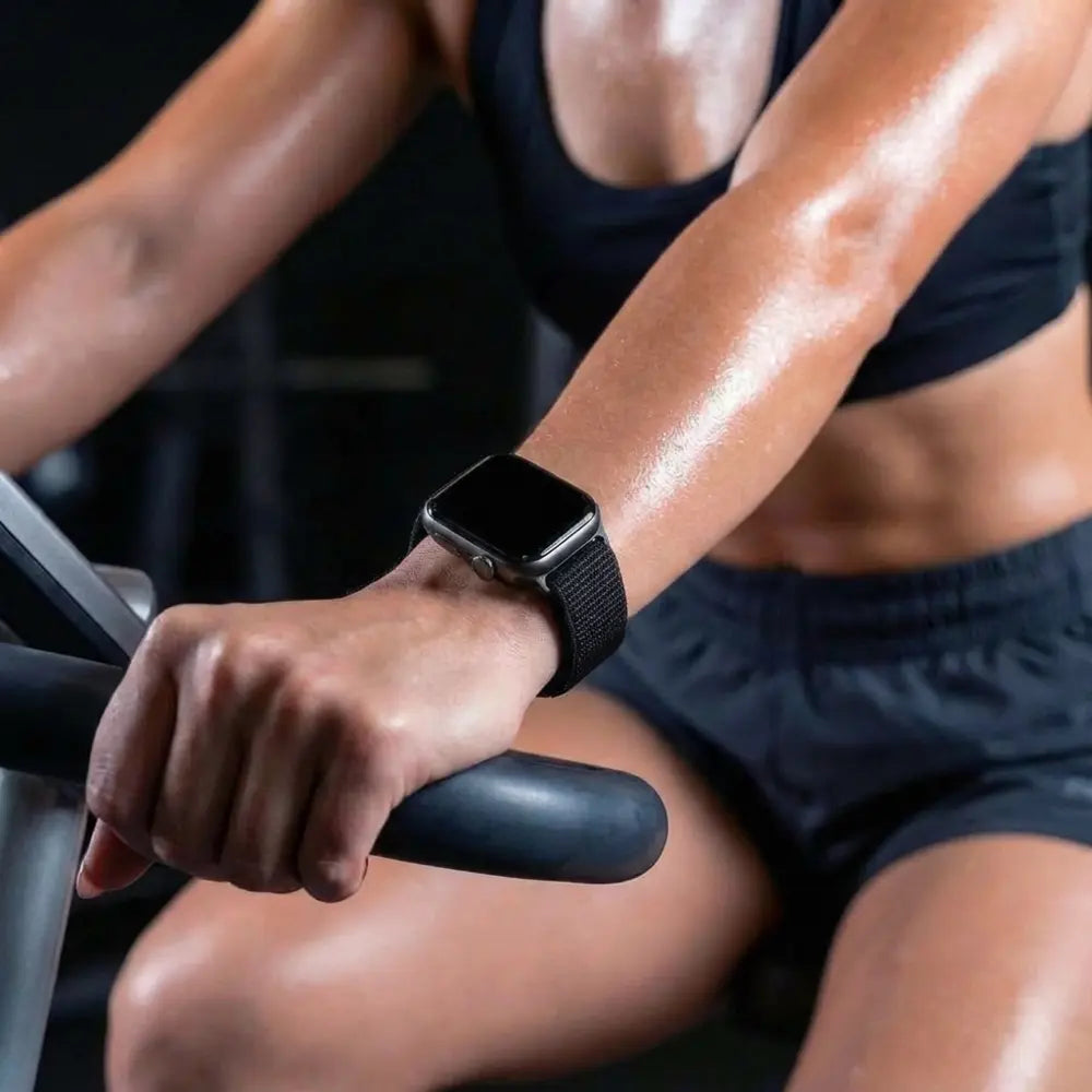 Huawei Watch Fit 3 nylon wave bandje (zwart)