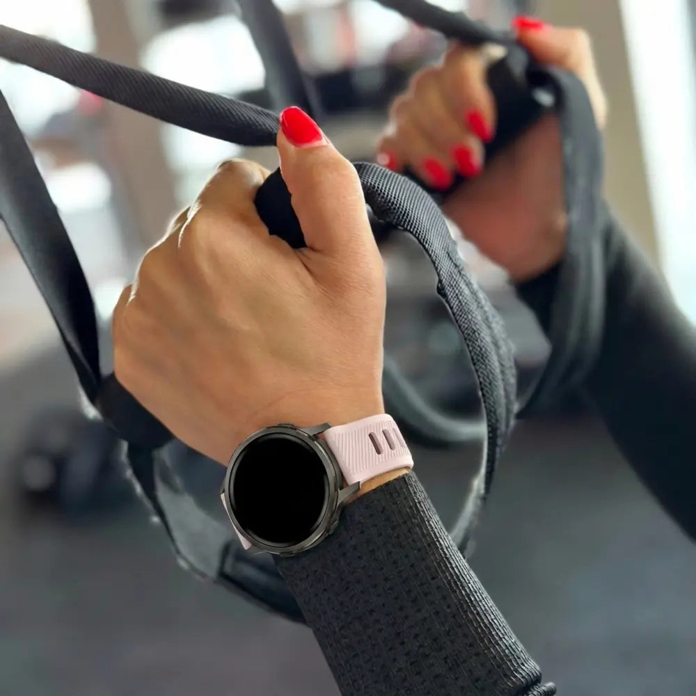 Bandz Garmin Vivoactive 4s sport band met gesp (roze/wit)