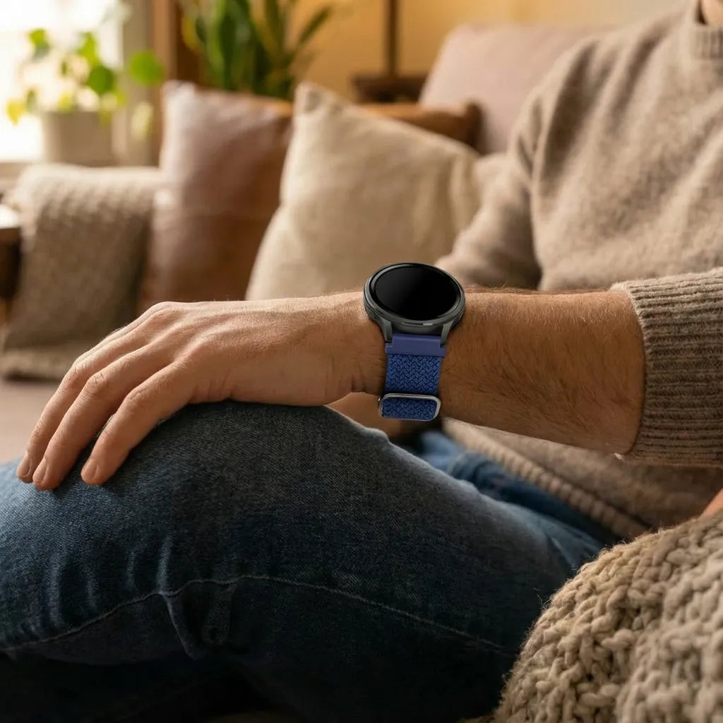 Bandz Garmin Vivoactive 4s Adjustable Braided Strap (Blue)