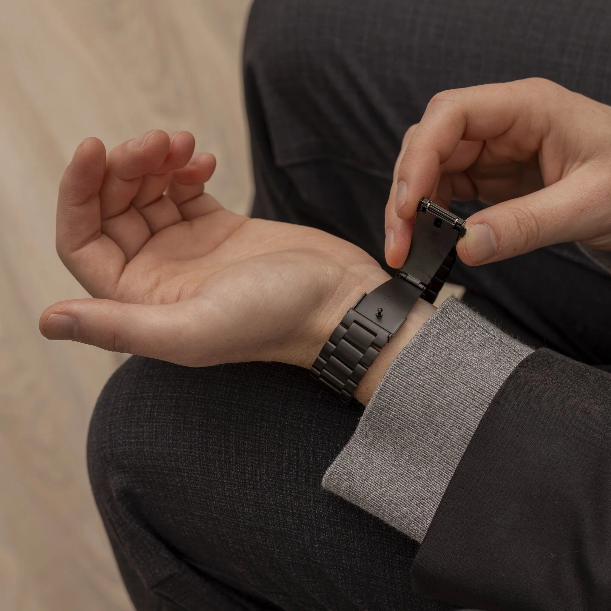 Samsung Gear Sport stalen band (zwart)