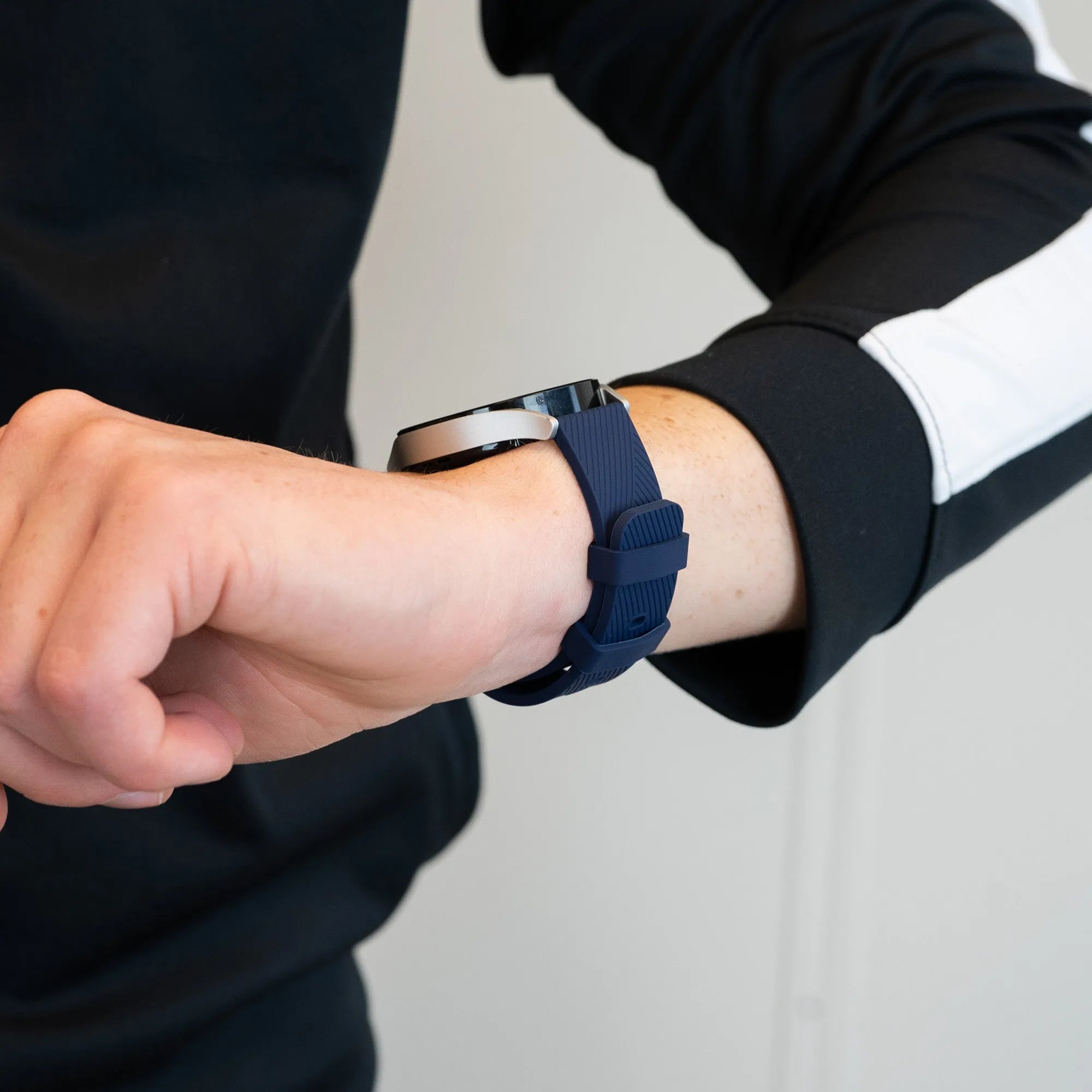 Bandz Suunto 9 Peak Pro siliconen band 'Deluxe' (donkerblauw)