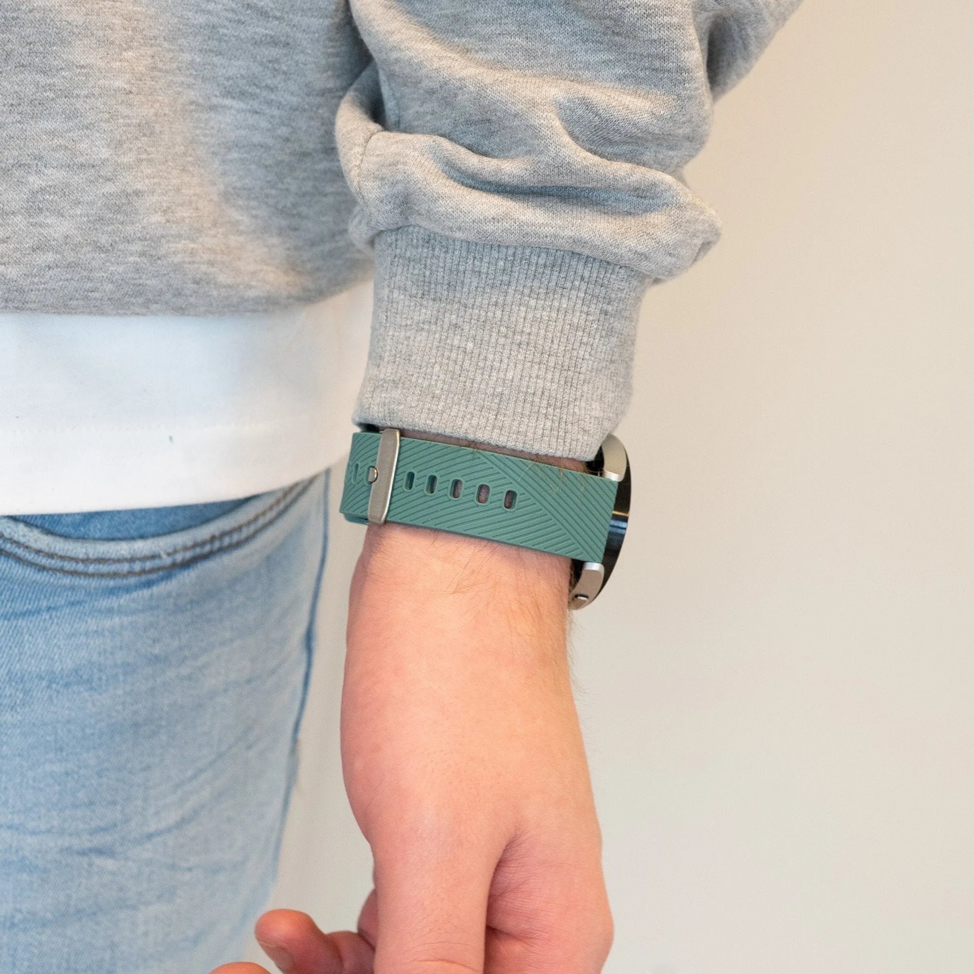 Bandz Coros Pace 3 siliconen band 'Deluxe' (dennengroen)