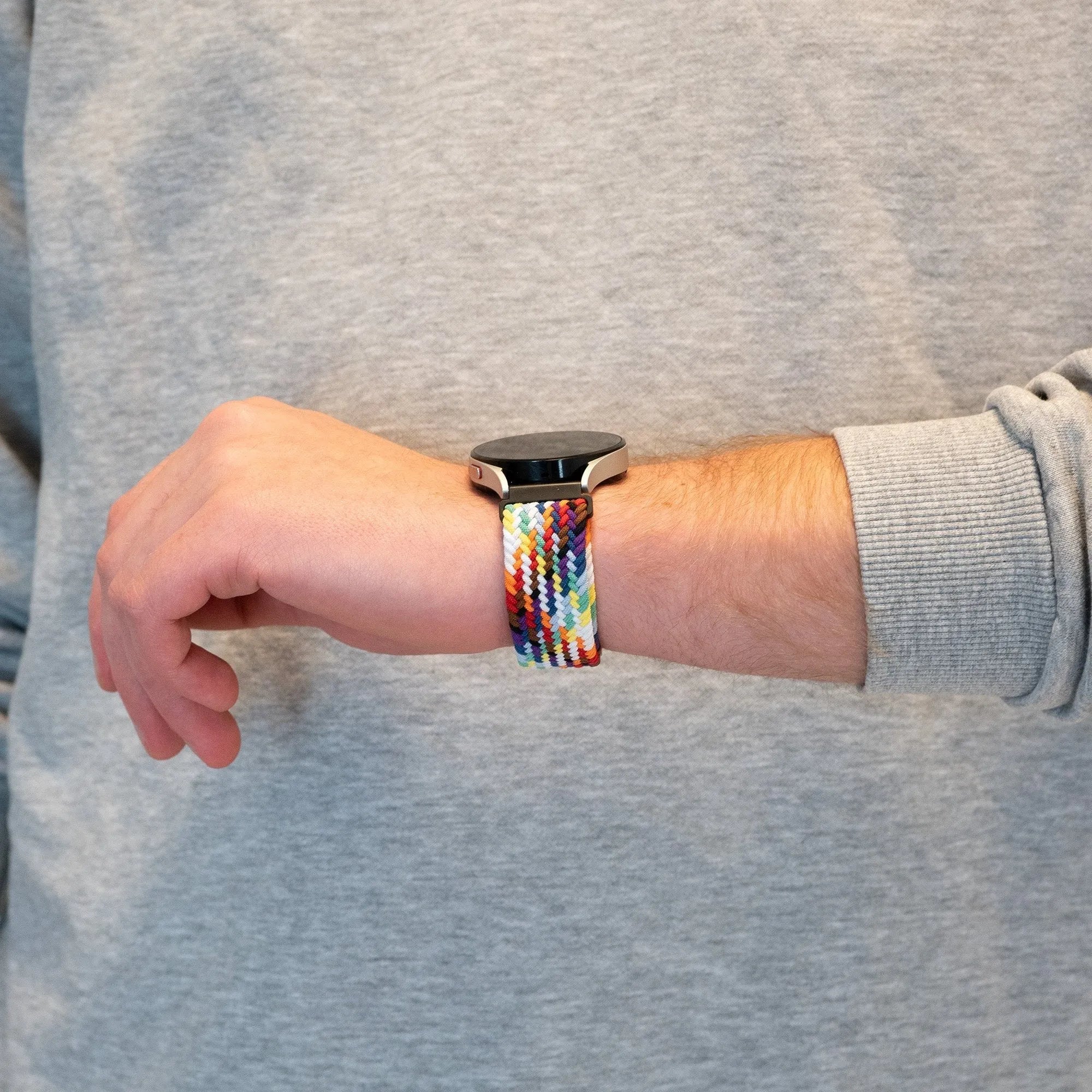 Bandz Coros Pace 2 Woven Nylon Strap (Rainbow)