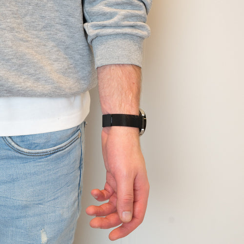 Bandz Garmin Vivoactive 5 Milanese Loop Strap (Black)