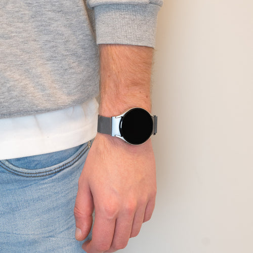 Bandz Samsung Galaxy Watch 4 40mm Milanese loop band (grijs)